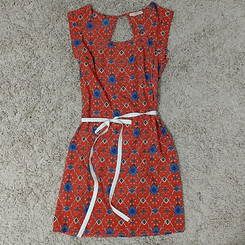 Orange and Blue dress